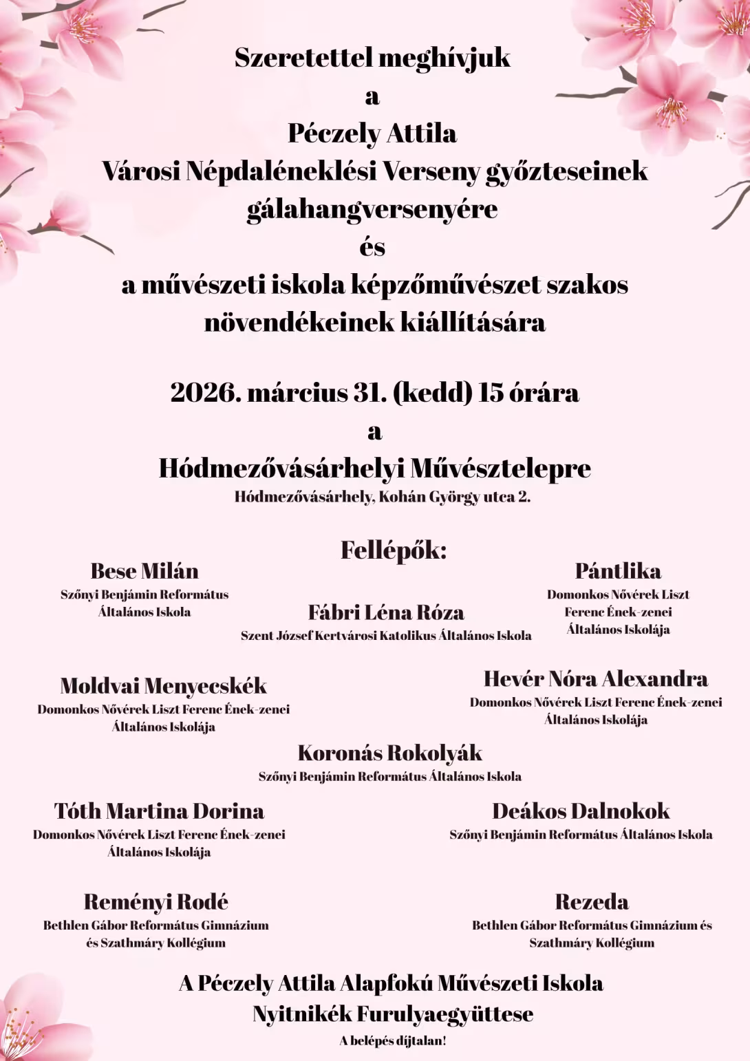 Gálahangverseny és kiállítás